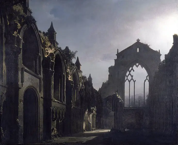 Daguerre The ruins of Holyrood Chapel 1824